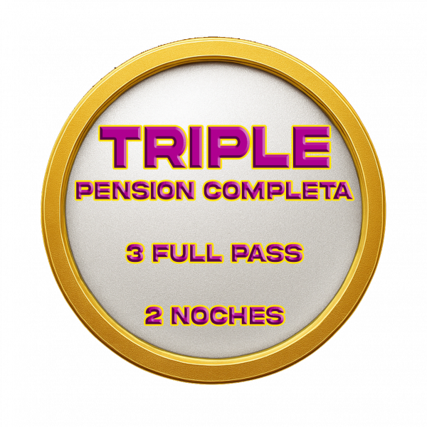 Habitación triple+ pension completa + 3 full pass + 2 noches