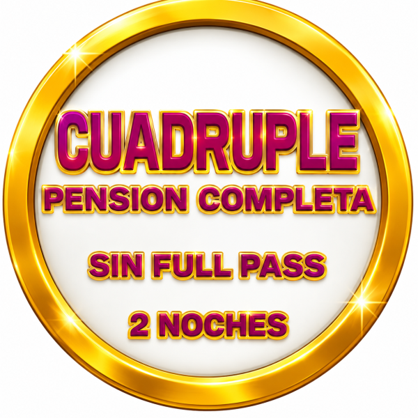 Habitación CUADRUPLE + PC + SIN full pass + 2 noches